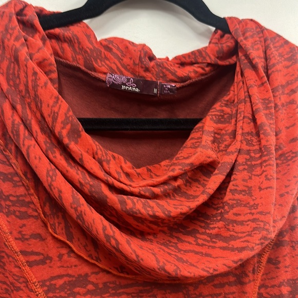 Prana Women's Tyda Burnout Red Sleeveless Cowl Neck Dress Size M - Picture 3 of 7